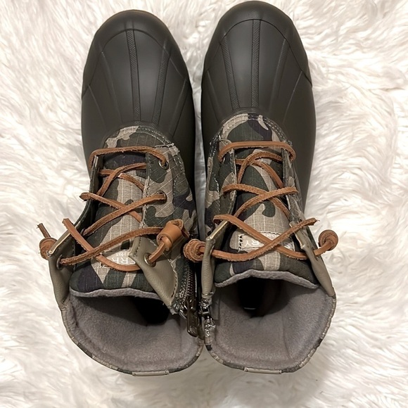 NWB Sperry Syren Gulf Camo Driftwood Waterproof Rubber Duck Boot Various Sizes. - Picture 4 of 7